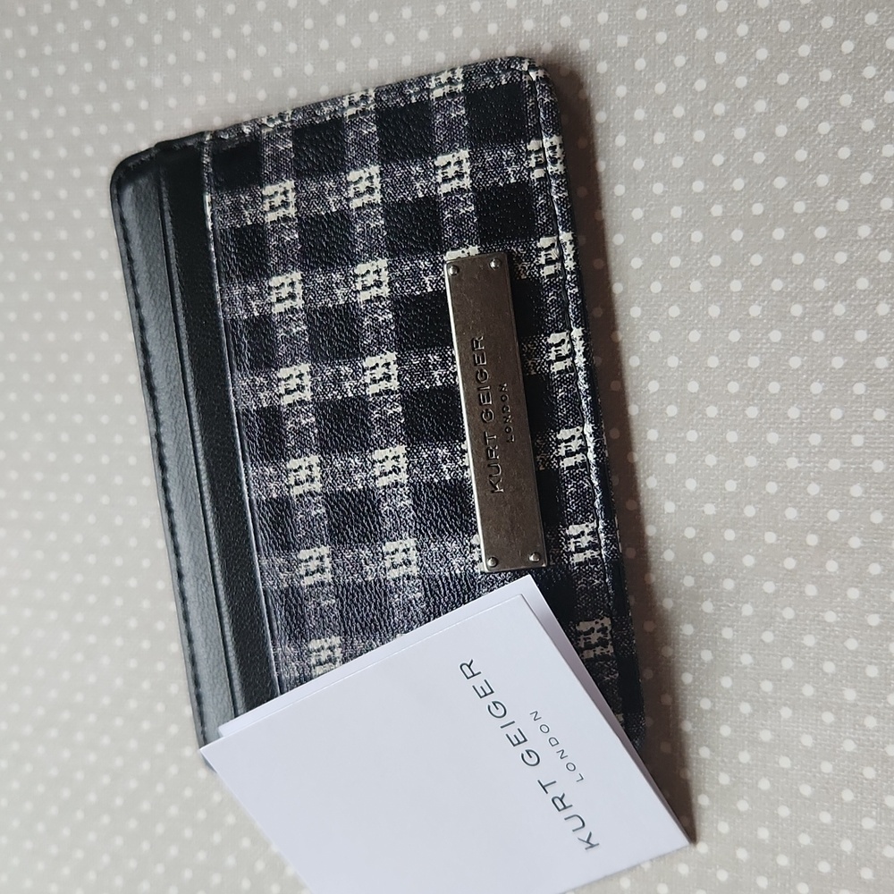 Kurt Geiger Checkered Card Holder NWT